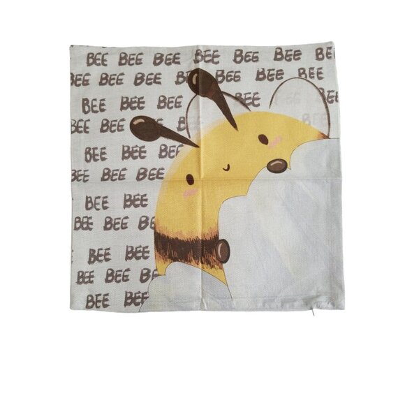 Pillow Cover Decor Sunflower, Sunshine and Bee - Set of 3 - Picture 4 of 11